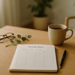 Woman resting while using a pacing diary – chronic illness pacing