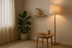 Calm, private counselling room corner symbolising confidentiality